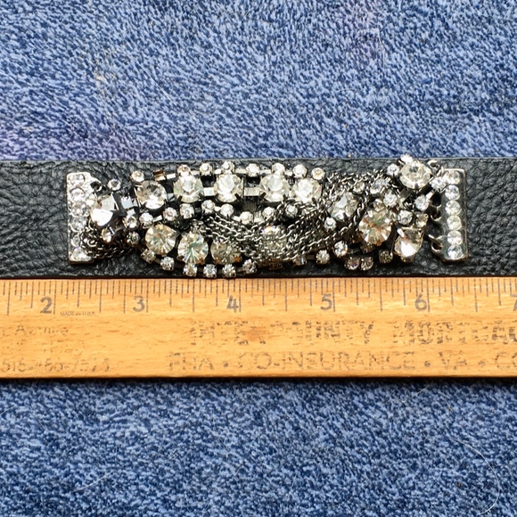 Yik Fung Leather Rhinestone Cuff 😻 - Picture 4 of 8